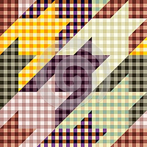 Patchwork textile pattern. Seamless quilting design background.