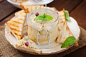 Pate Chicken - rillette, toast and herbs