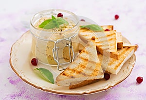 Pate Chicken - rillette, toast and herbs