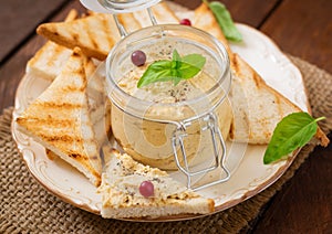 Pate Chicken - rillette, toast and herbs