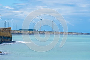 Patea coastal landscape wind farm turbines