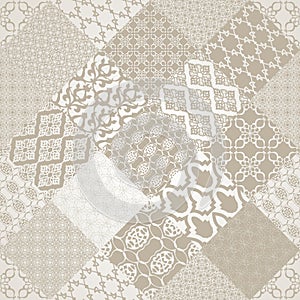 Patel color seamless patternwith oriental motif. photo
