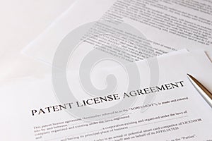 Patent license agreement photo