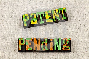 Patent pending business seal patented copyright intellectual property