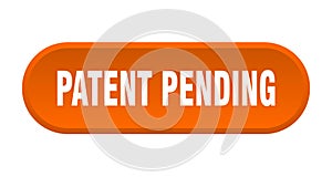 patent pending button. rounded sign on white background