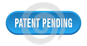 patent pending button. rounded sign on white background