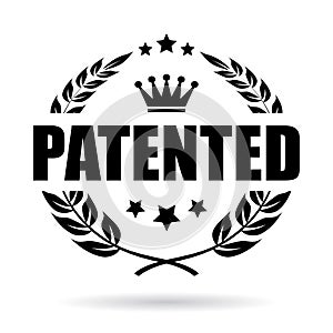 Patented laurel vector icon photo