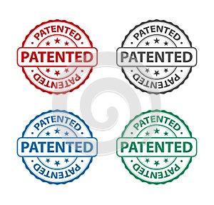 Patented rubber stamp icon