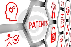 PATENTS concept cell background photo