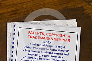 Patents, copyright and trademark photo