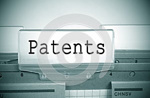 Patents register folder photo