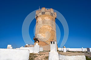 Paterna tower Valencia and chimneys of cave houses