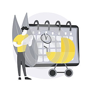 Paternity leave abstract concept vector illustration. photo