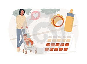 Paternity leave isolated concept vector illustration. photo