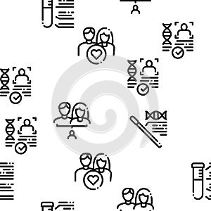 Paternity Test Dna Seamless Pattern Vector