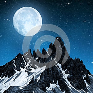 Paternkofel in night