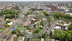Paterson, Aerial View, Eastside, Passaic River, New Jersey