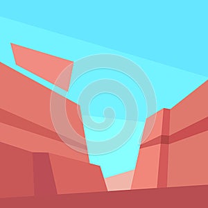 Low poly mesa landscape