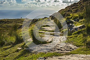 A path along the cliff of Slibh Liag, Co. Donegal