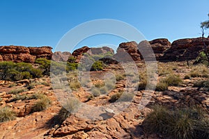 The path around Kings Canyon in the Red Center, Australia