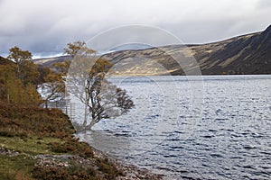 Path around Loch Muick. Cairngorms National Park, Scotland, UK.