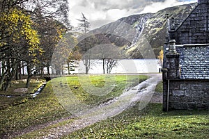 Path around Loch Muick. Cairngorms National Park, Scotland, UK.