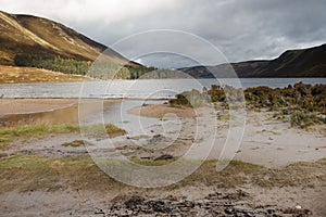 Path around Loch Muick. Cairngorms National Park, Scotland, UK.