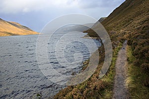 Path around Loch Muick. Cairngorms National Park, Scotland, UK.