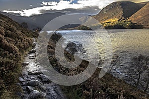 Path around Loch Muick. Cairngorms National Park, Scotland, UK.