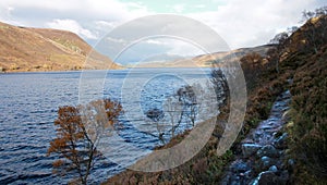 Path around Loch Muick. Cairngorms National Park, Scotland, UK.