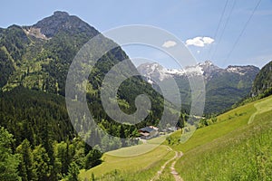 A path through Berchtesgaden National park from Ramsau to Weissbach bei Lofer