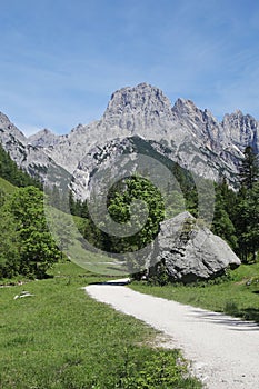 A path through Berchtesgaden National park from Ramsau to Weissbach bei Lofer