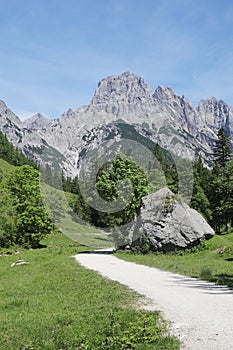 A path through Berchtesgaden National park from Ramsau to Weissbach bei Lofer photo