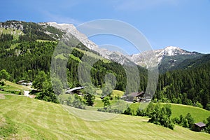 A path through Berchtesgaden National park from Ramsau to Weissbach bei Lofer photo