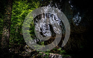 Path through big rock