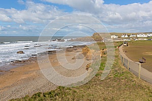 Path from Bude North Cornwall to nearby beach of Crooklets England UK