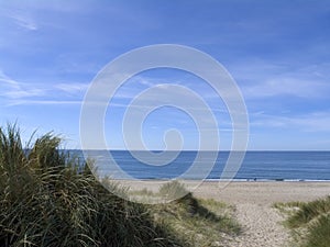 Path crossing sand dune