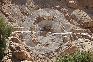 Path in the Desert Oasis of Ein Gedi, Israel