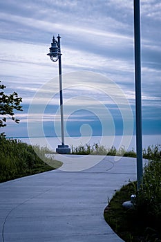 Path at Euclid park beach in Cleveland Ohio photo