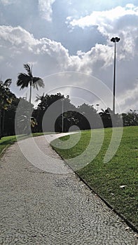 Path in Flamengo Park Rio de Janeiro Brazil.