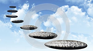 Path form rock to sky