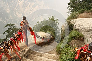Path at Huashang Mountain in China photo