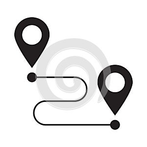 Path icon. Way, road, route, track symbol. We`ve moved. Moving office sign. vector illustration