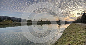 Path at the Isar river channel