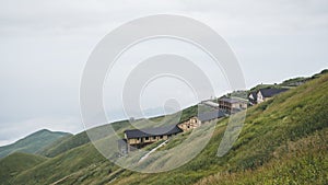 Path leading to houses on Wugong Mountain in Jiangxi, China