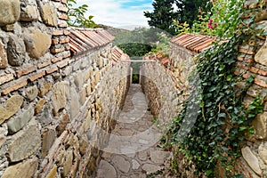 Path leading to St. Nino spring in Monastery of St. Nino at Bodbe. Sighnaghi. Georgia photo