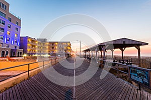 Path leading to ventnor city beach in atlantic city, new jersey photo