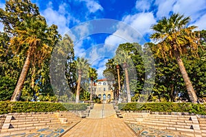 The path leads to monastery