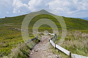 Path in mountains in Poland - Bieszczady