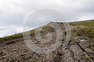 Path in mountains in Poland - Bieszczady